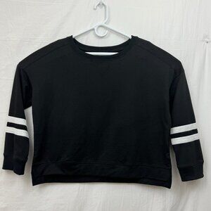 Sieanear Long Sleeve Crewneck Loungewear Sweatshirt Women XL Black